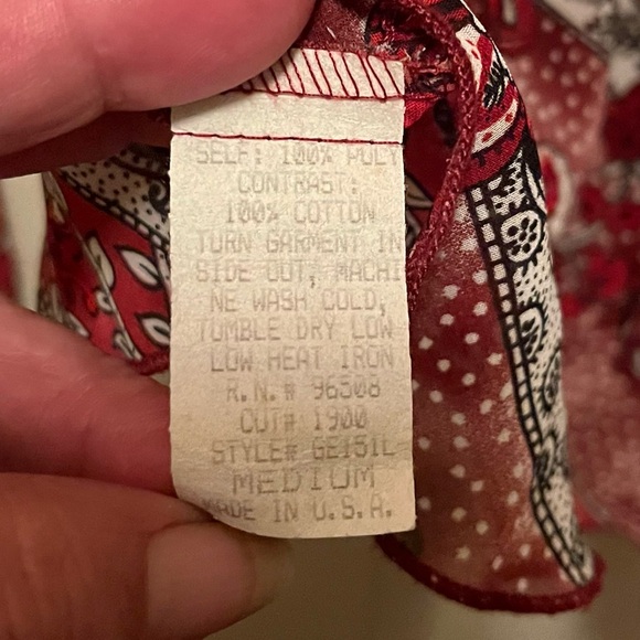 FANG Women’s Long Sleeve Bohemian Hippie Top. Sz M. - Picture 4 of 4